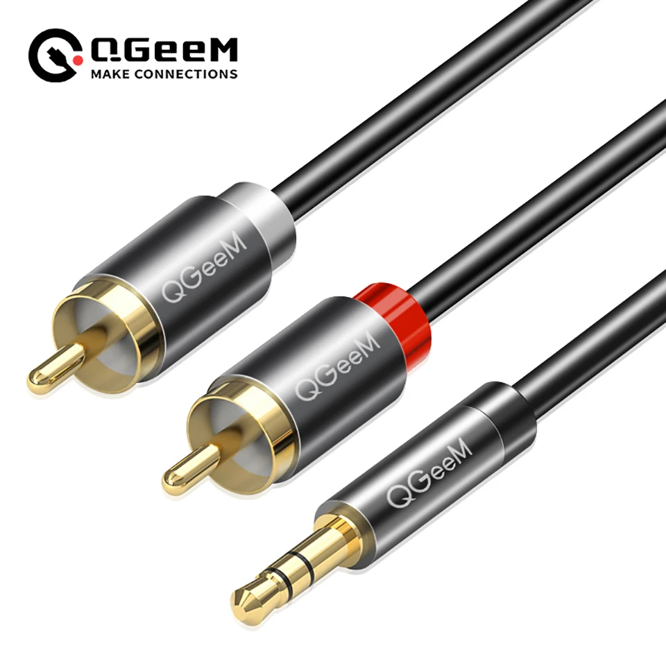 Audio Music Mixer - QGeeM RCA Cable 2RCA to 3.5