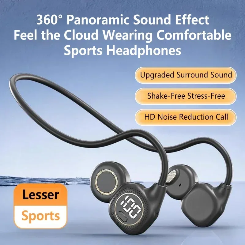 Contact Pickup Mic - Bone Conduction Bluetooth Earbuds Non-In-Ear Digital