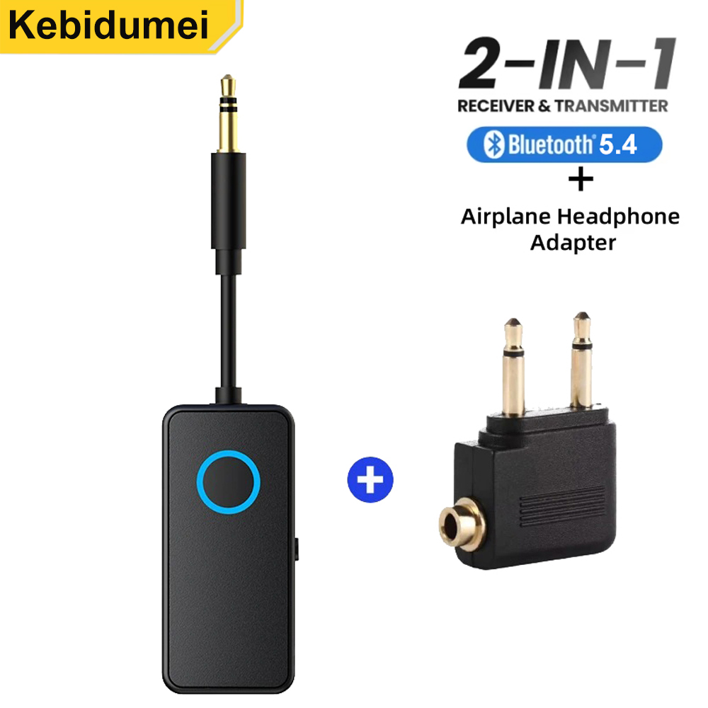 Audio Music To Video - Airplane Bluetooth Transmitter Receiver 2-in-1 Wireless