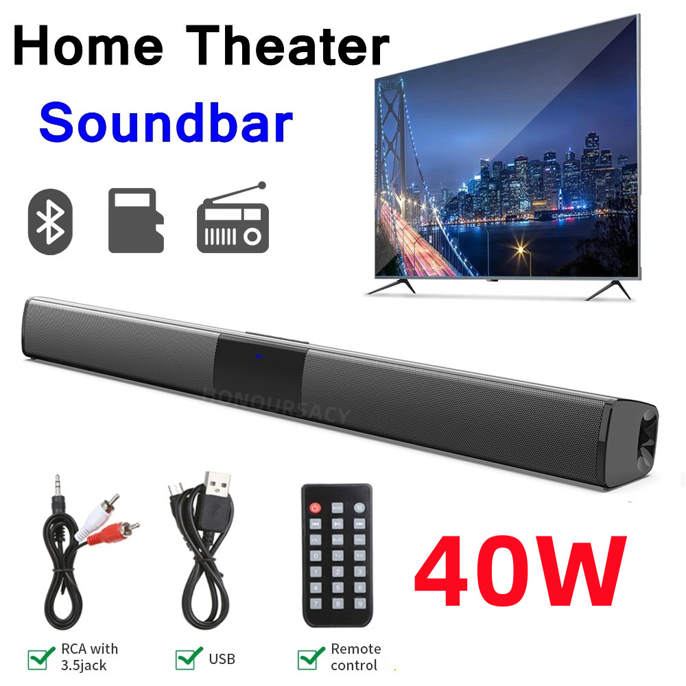 Audio Music Visualizer - 40W Soundbar TV Portable Bluetooth-compatible Speaker