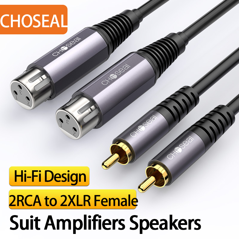 Audio Music Mixer - CHOSEAL 2XLR Female to 2RCA Male