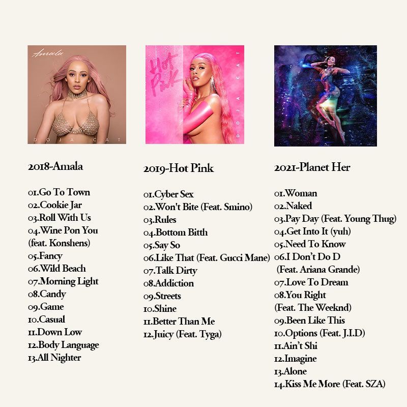 Doja Cat 6CD Music Album Colle - đánh giá và giá Audio Music Free