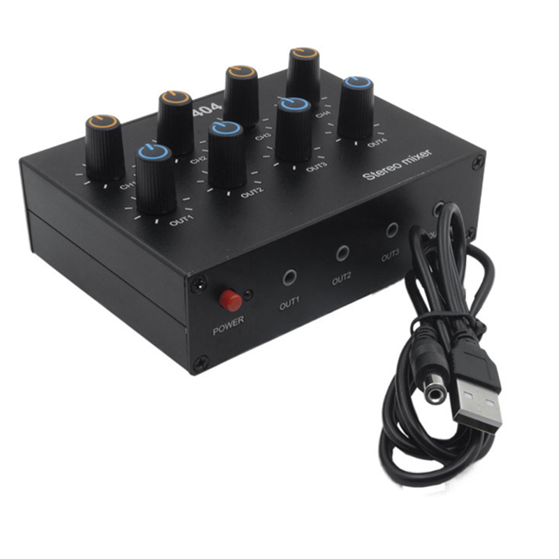 M07K-AU-404 Stereo Sound Four  - đánh giá và giá Audio Music Mixer