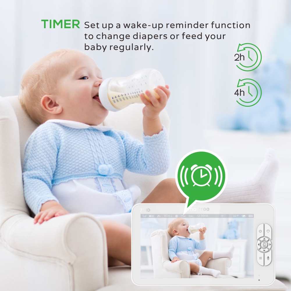 7.0 Inch HD Video Baby Monitor - đánh giá và giá Audio Music To Video