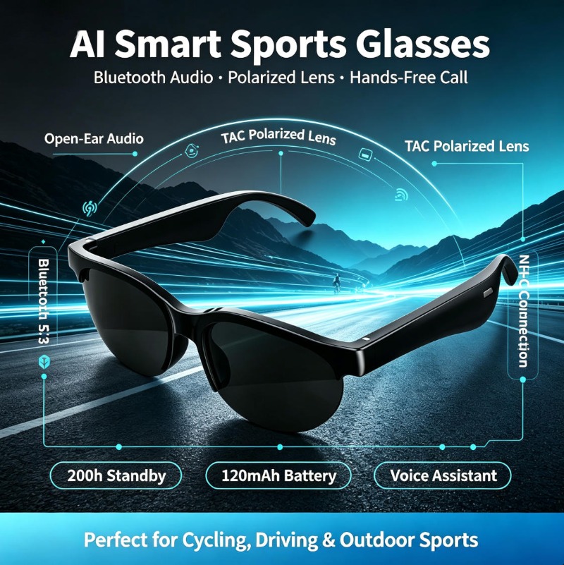 Smart Sports Glasses Open Ear  - đánh giá và giá Audio Music Free