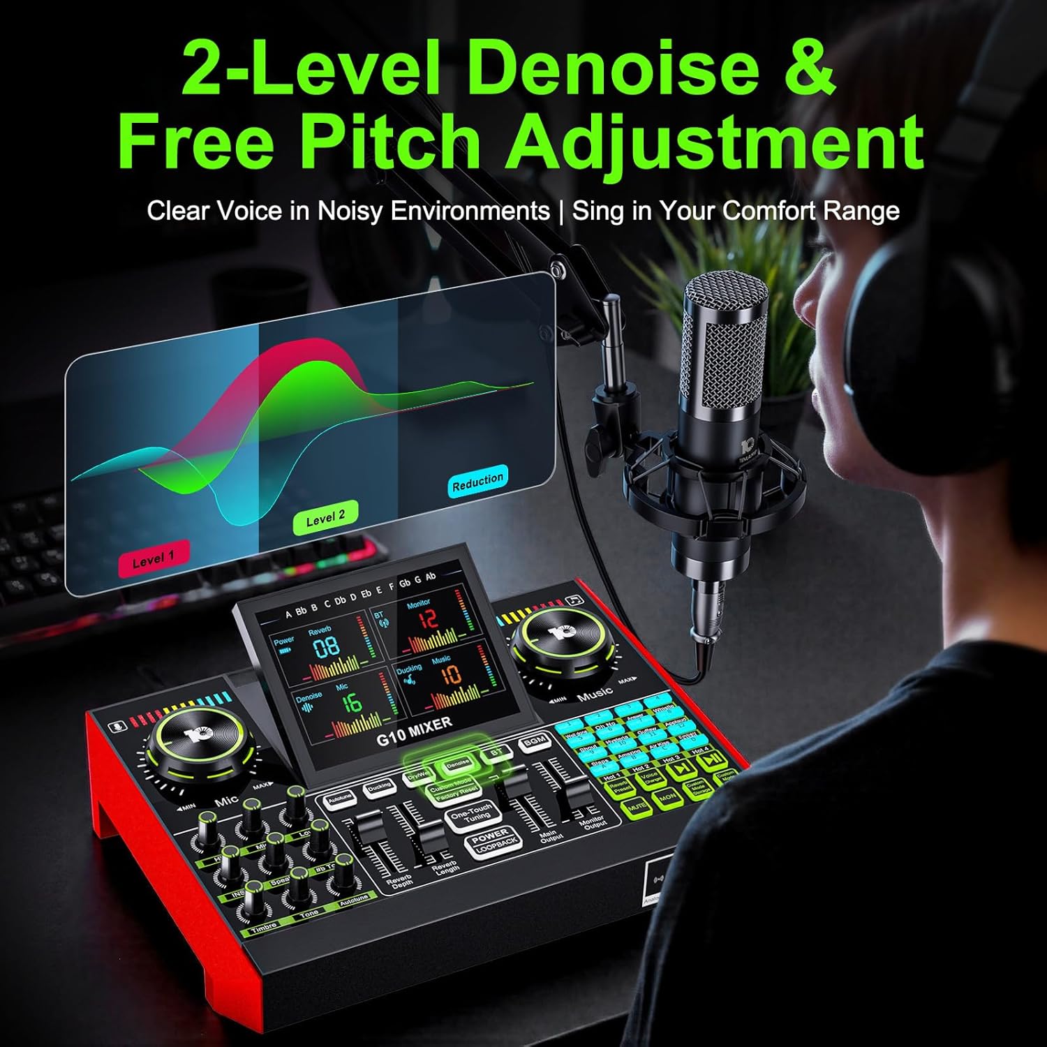 Tenlamp G10 Live Streaming Aud - đánh giá và giá Audio Music Mixer
