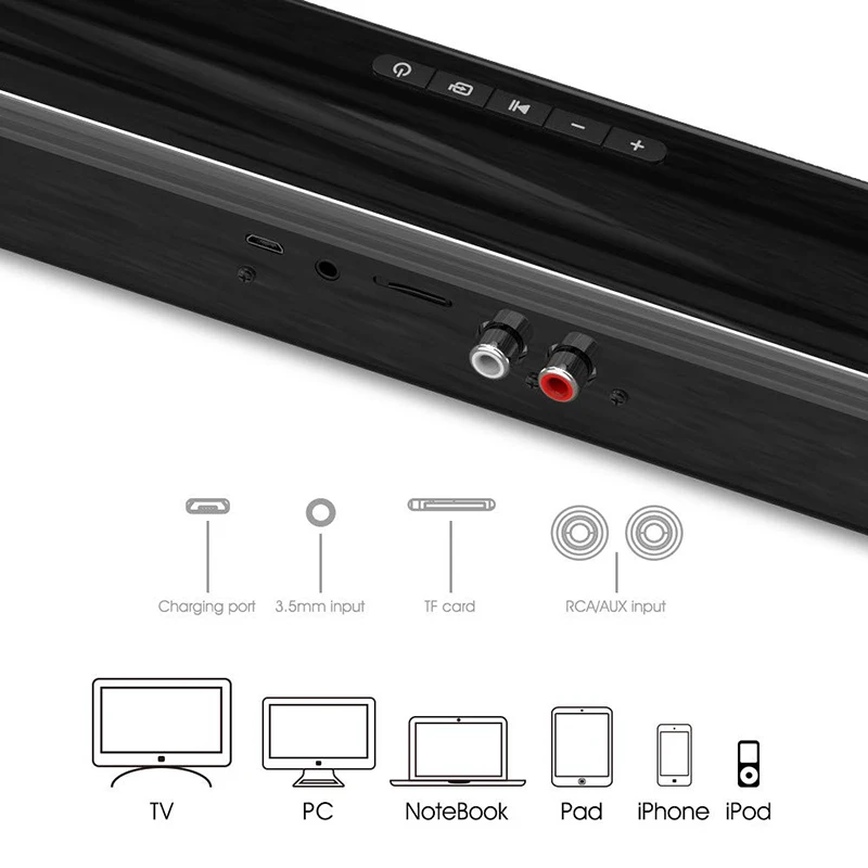 40W Soundbar TV Portable Bluet - đánh giá và giá Audio Music Visualizer