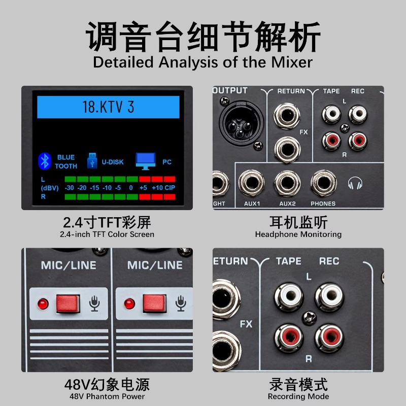GAX-HLM80 Green Audio 8-channe - đánh giá và giá Audio Music Mixer